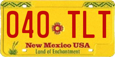 NM license plate 040TLT