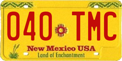 NM license plate 040TMC