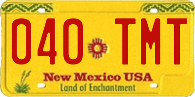 NM license plate 040TMT