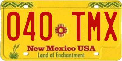 NM license plate 040TMX