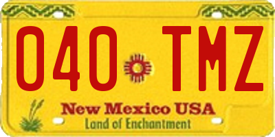 NM license plate 040TMZ