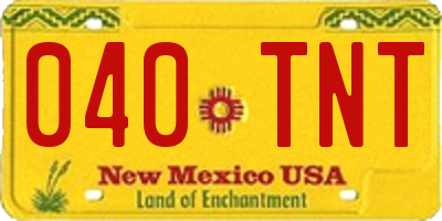 NM license plate 040TNT