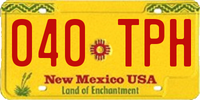 NM license plate 040TPH