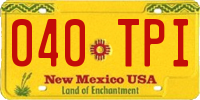NM license plate 040TPI