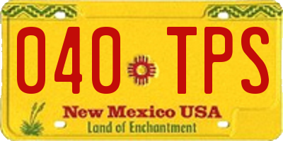 NM license plate 040TPS