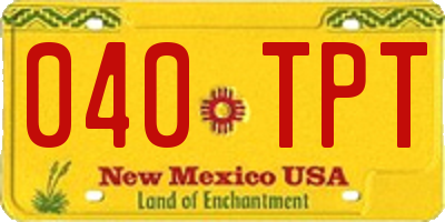 NM license plate 040TPT