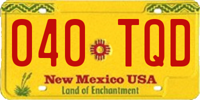 NM license plate 040TQD