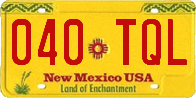 NM license plate 040TQL