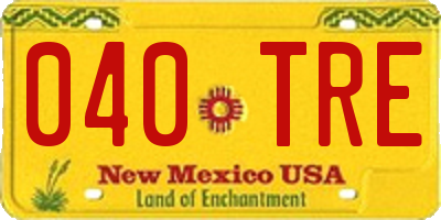 NM license plate 040TRE