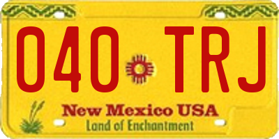NM license plate 040TRJ