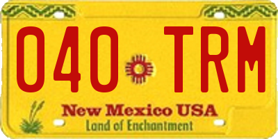 NM license plate 040TRM