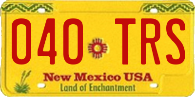 NM license plate 040TRS