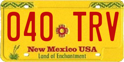 NM license plate 040TRV