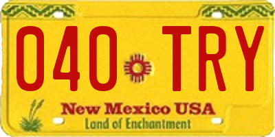 NM license plate 040TRY
