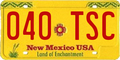 NM license plate 040TSC