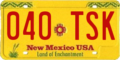 NM license plate 040TSK