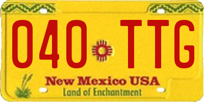 NM license plate 040TTG