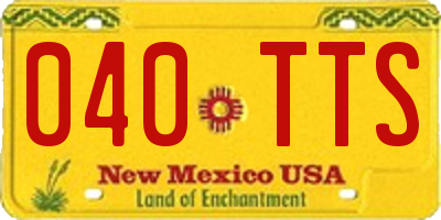 NM license plate 040TTS