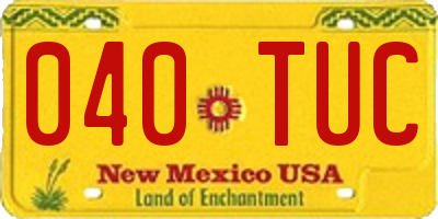 NM license plate 040TUC