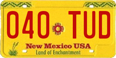 NM license plate 040TUD