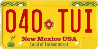 NM license plate 040TUI