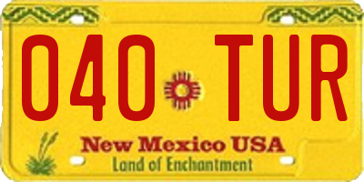 NM license plate 040TUR
