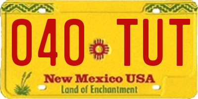 NM license plate 040TUT