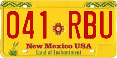 NM license plate 041RBU