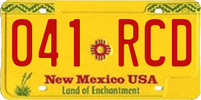 NM license plate 041RCD
