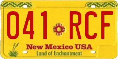 NM license plate 041RCF