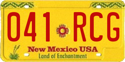 NM license plate 041RCG