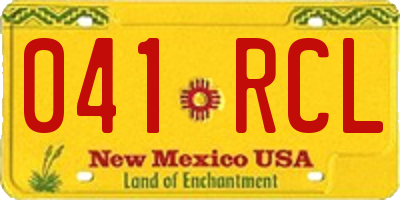 NM license plate 041RCL
