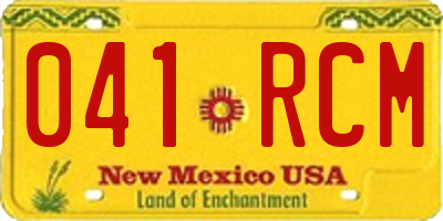 NM license plate 041RCM
