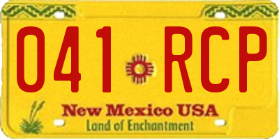 NM license plate 041RCP