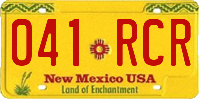 NM license plate 041RCR