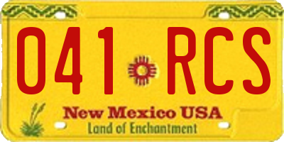 NM license plate 041RCS
