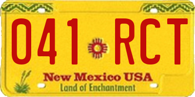 NM license plate 041RCT