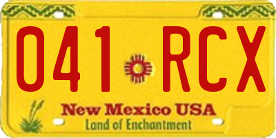 NM license plate 041RCX