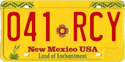 NM license plate 041RCY