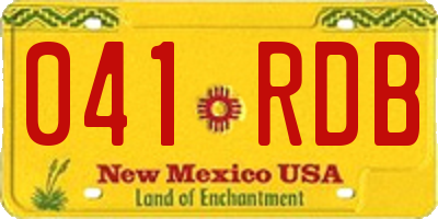 NM license plate 041RDB