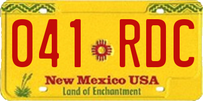 NM license plate 041RDC