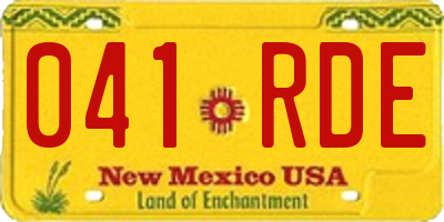 NM license plate 041RDE