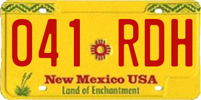 NM license plate 041RDH