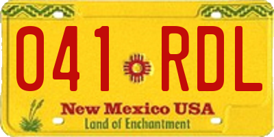 NM license plate 041RDL
