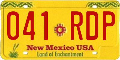NM license plate 041RDP