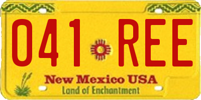 NM license plate 041REE
