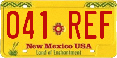 NM license plate 041REF