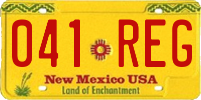 NM license plate 041REG