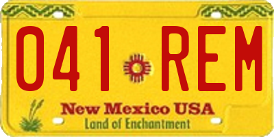 NM license plate 041REM