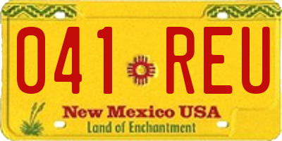 NM license plate 041REU